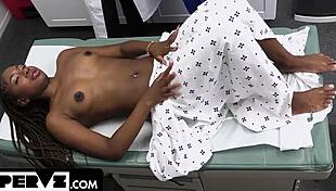 pervz black babe amari anne gets special exam from horny white doctor and nurse