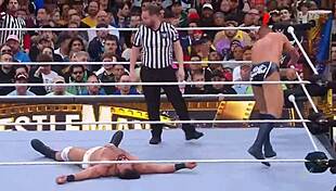 gunther vs sheamus vs drew mcintyre fights for intercontinental championship at wrestlemania 39