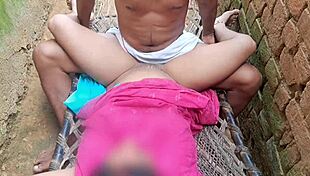 sexy indian village bride maid gets fucked hard on country ranch wedding night