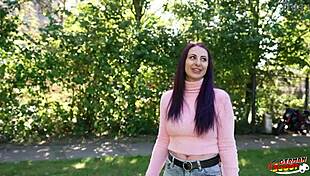 Purple Hair Inked German Milf Akita Long Labia First Casting Fuck