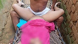 sexy indian village bride maid gets fucked hard on country ranch wedding night