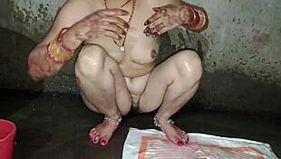Steamy bhabhi pees in bathroom talking dirty Hindi