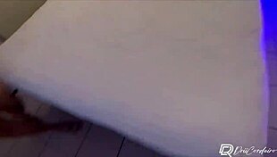 athletic brunette seduces painter bends over for creampie doggystyle in apartment