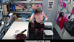 😏 hot petite cheerleader alex blake caught shoplifting lip gloss... ryan mclane rips clothes for big cock deal!!🔥