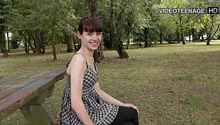 Cute Petite 18-Year-Old Luna's First Porno Casting Dildo Play Interview
