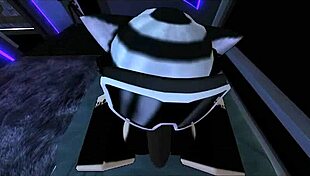 perrita sneaks a taste of that massive verga while roblox music plays teasingly