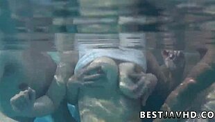 Japanese Tramp Sloppily Services Two Hunks' Cocks in Uncensored JAV Group