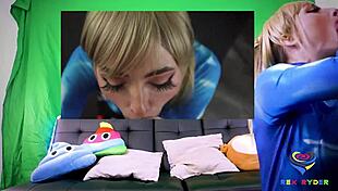 that slutty cosplay teen takes rough monster cock in costume frenzy