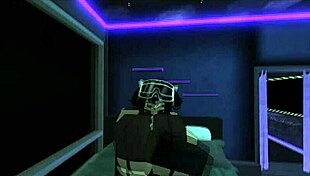 perrita sneaks a taste of that massive verga while roblox music plays teasingly