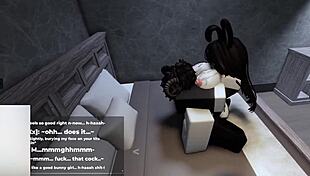 roblox bunny girl bounces ass on cock till creampie fill-up