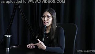 How hot was Melina Khalifa's fire cast interview in sheer red lingerie, part 1?!