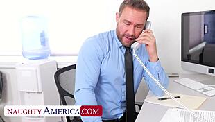 August Skye Uses Big Tits to Bang Her Way to Office Promotion