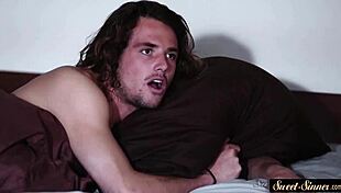 Dicksucking babe surges with emotion pleasuring boyfriend deeply. Cowgirl ride intensifies feelings.