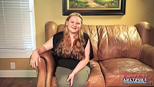 Big titted ginger coed Rose rims deep and gulps every drop of hot cum!!