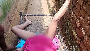 sexy indian village bride maid gets fucked hard on country ranch wedding night