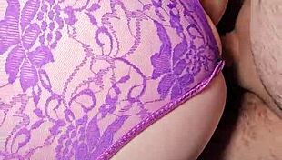 Huge Cum on Panties from Best Colleague's Husband!