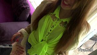 beautiful skinny teen gives sloppy blowjob facial cumshot!