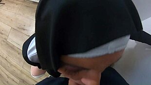 Cosplay Slutty Nun and Nympho Maid Deepthroat Cum Covered Compilation!