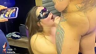 wife fucks muscular tattoo artist gaping pussy mmf in front of cuckold husband interracial swingers part 02