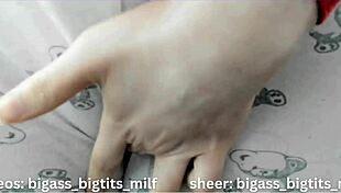 Pajama-Clad Woman Poses Doggy While Cleaning and Teasing Intimately