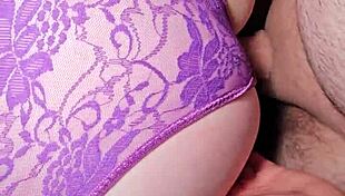 Huge Cum on Panties from Best Colleague's Husband!