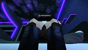 perrita sneaks a taste of that massive verga while roblox music plays teasingly