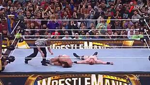 gunther vs sheamus vs drew mcintyre fights for intercontinental championship at wrestlemania 39