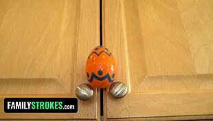 Gorgeous Babe Joins Stepparents for Easter Dirty Games and Hardcore Taboo Play