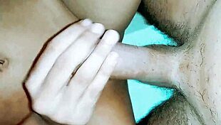Desi Step Sister Fucks Big Brother's Thick White Cock in Massage Cumshot Try