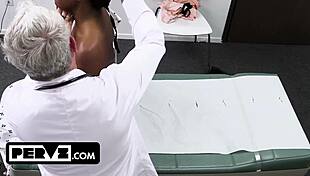 pervz black babe amari anne gets special exam from horny white doctor and nurse