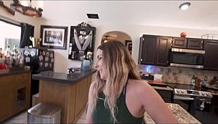 Stepmom Helena Price Loses Truth or Dare Game Bent Over for Creampie Doggystyle