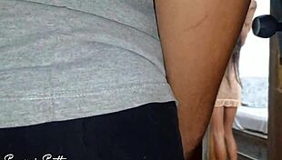 cute latina roommate with big tits skinny waist gets spied on blackmailed fucked