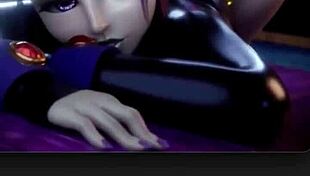 Thick widowmaker fat ass twerks Halloween mercy rides raven cock! 🍑🎃