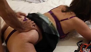 french milf in leather skirt blows rims takes doggy facial cumshot