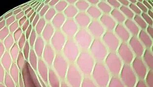 Watch petite Latina Nadia Diamo twerk her hot ass in fishnets slow mo