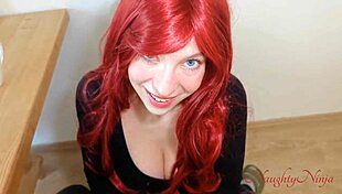 Ex pregnant redhead girlfriend begs creampie in POV doggystyle to trick me into breeding her