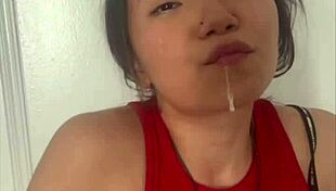 oh god this petite japanese teen asia lee gags hard on huge cock deepthroating like a sub while gettin facefucked 4k