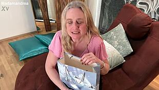 Private homemade POV dildo fisting prolapse with my fat curvy Czech milf wife huge saggy tits puffy pussy lips outdoor lingerie