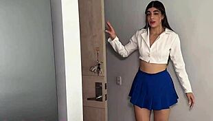 secretary latina pays late arrivals by taking boss cock in her tight pussy