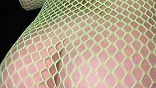 Watch petite Latina Nadia Diamo twerk her hot ass in fishnets slow mo