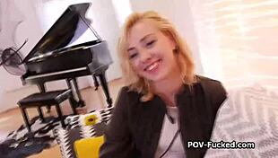 smoking hot blonde teases in casting before homemade pov sex tape