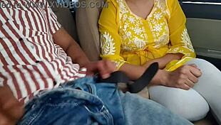 hey babe, convinced her to flash those big boobs in the car... risky public thrill 😏🚗
