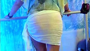 steffi teases with watercolor pussy dance strip