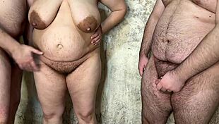 Chubby Milf Wife Endures Double Penetration with Two Cocks in Ass and Pussy Bareback
