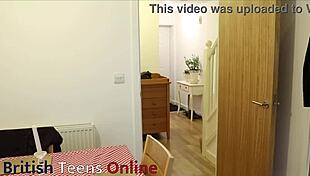 British emo teen SLURPS cum-topped ice cream after HANDJOB from neighbor