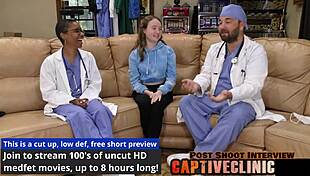 In the hospital night, nurse serena morgan spreads in latex gloves for patient's pov domination moan.