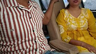 hey babe, convinced her to flash those big boobs in the car... risky public thrill 😏🚗