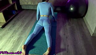 Yoga ass stretched so wide!