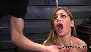 beautiful slim slave choked bound whipped squirting rough fucked hard