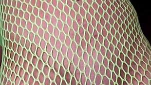 Watch petite Latina Nadia Diamo twerk her hot ass in fishnets slow mo